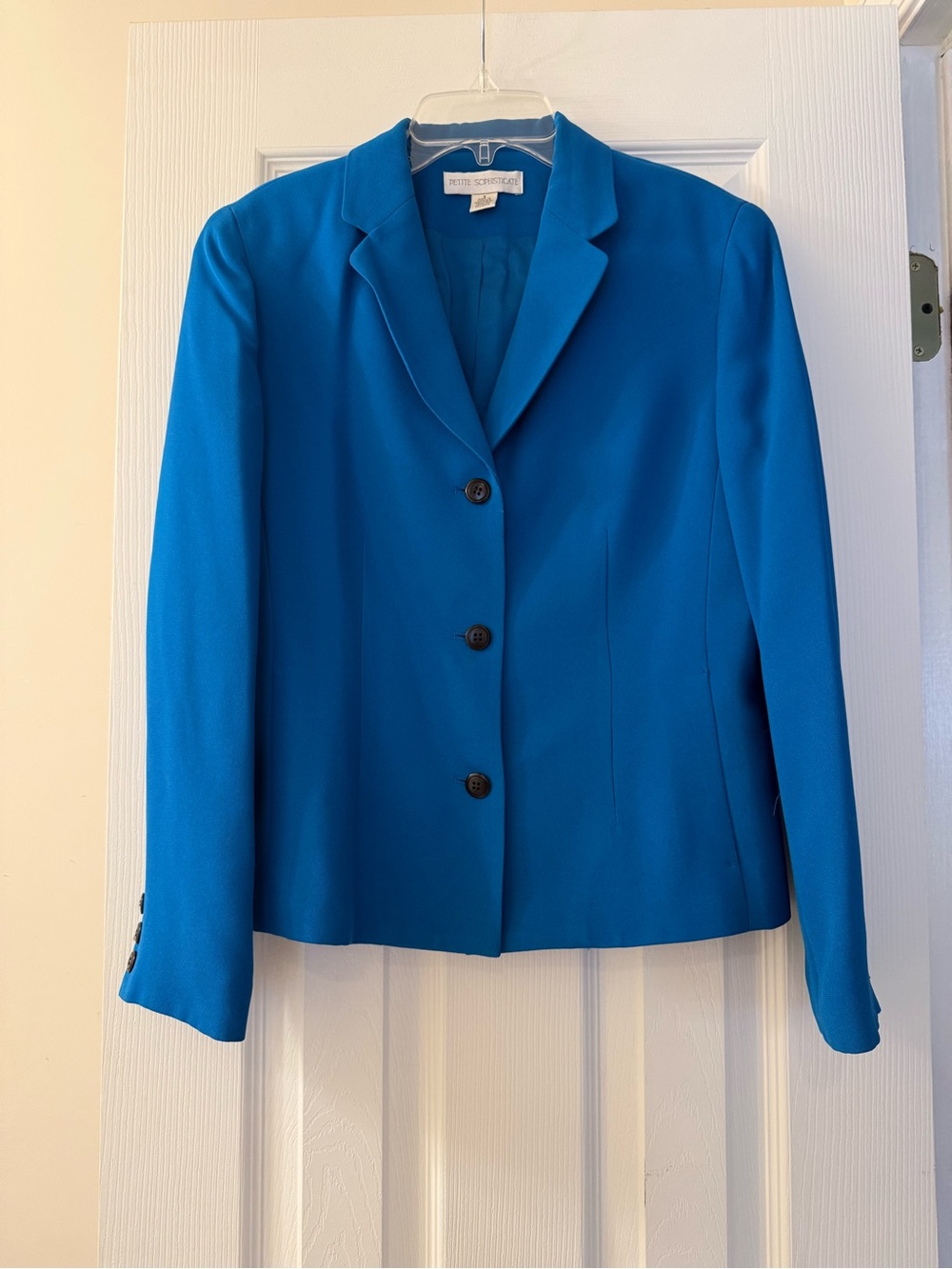 Petite Sophisticate Vibrant Blue Women's Tailored Blazer